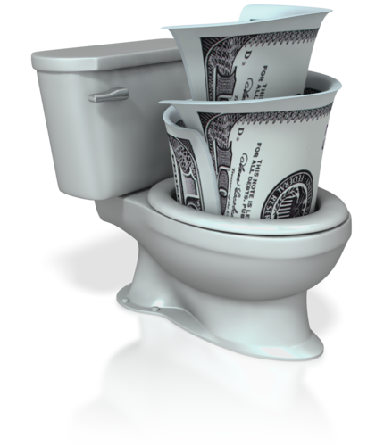 clipart of money going down the drain - photo #10
